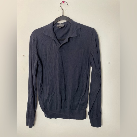 A.P.C polo neck shirt, size extra small - Picture 4 of 5